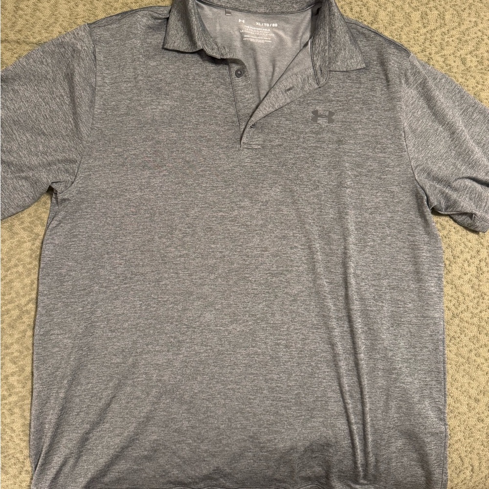 Under Armour Men's Heather Gray Polo